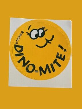 10/$25 Orange "Dino-Mite" Scratch & Sniff Retro Reward Sticker